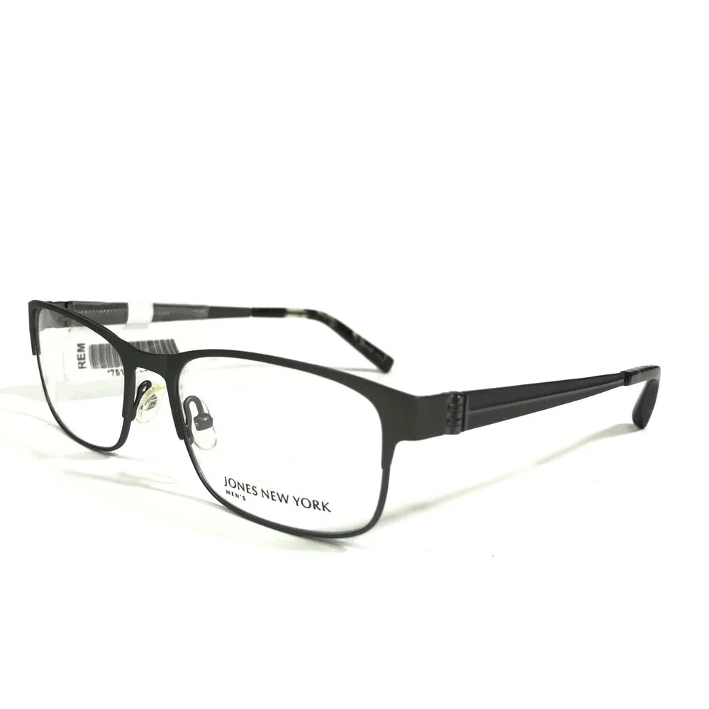 Jones New York Eyeglasses Frames J344 SLATE Grey Rectangular Full Rim 53-17-140